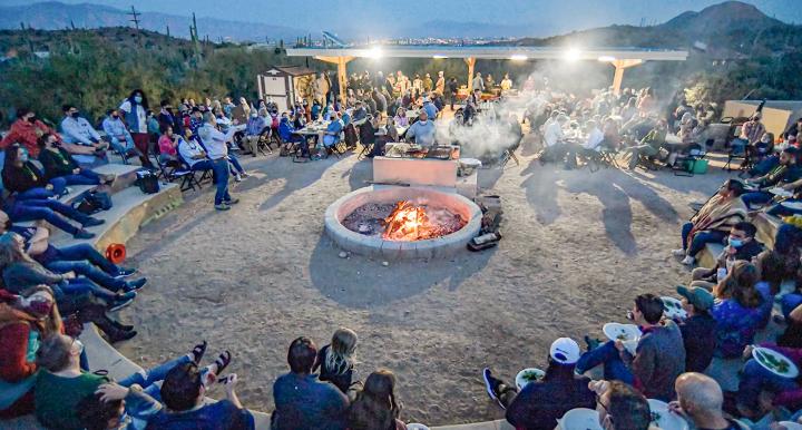 A huge crowd fills the amphitheater and ramada at Camp Cooper. Photo by Jes Revulcaba.