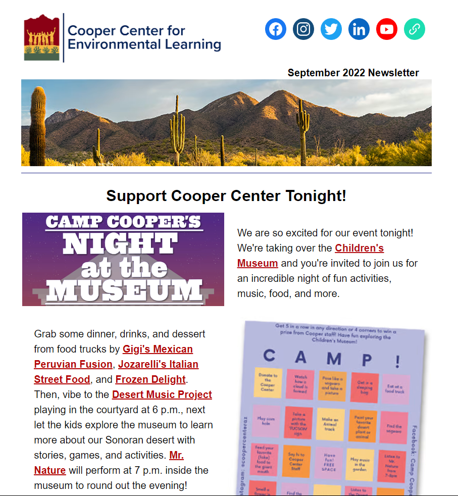 September 2022 Newsletter | Cooper Center
