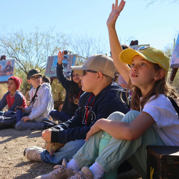 students doing an outdoor activity