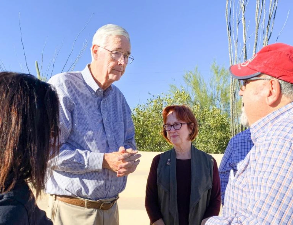 Steve and Peggy Goulding, pictured here with instructors from Maldonado Elementary School, have supported programs at Camp Cooper as well as major facility improvements for the future.